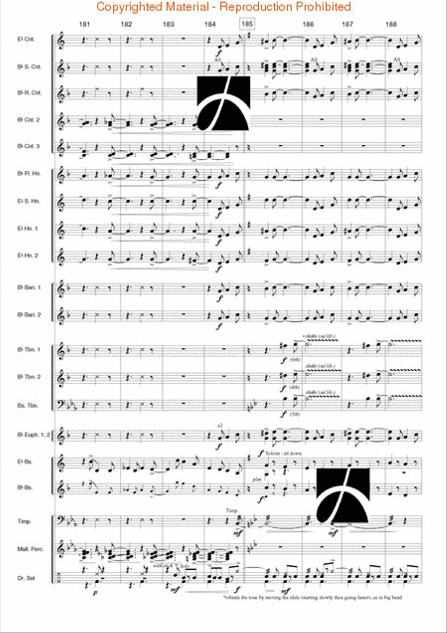 Marching Blues Marching Blues Concert Band scores gallery preview page 25