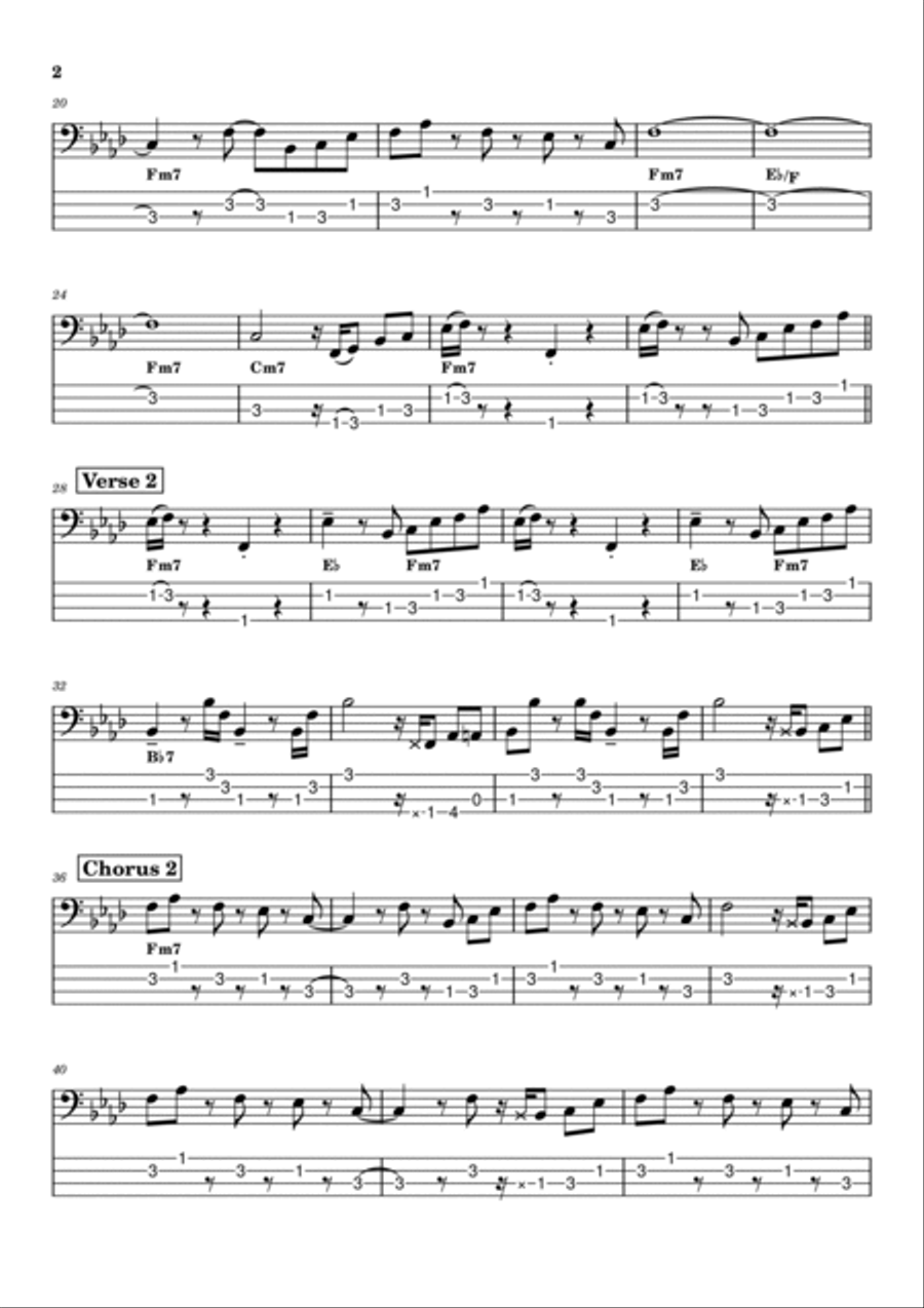 Stayin' Alive Stayin' Alive Guitar Tablature scores gallery preview page 2