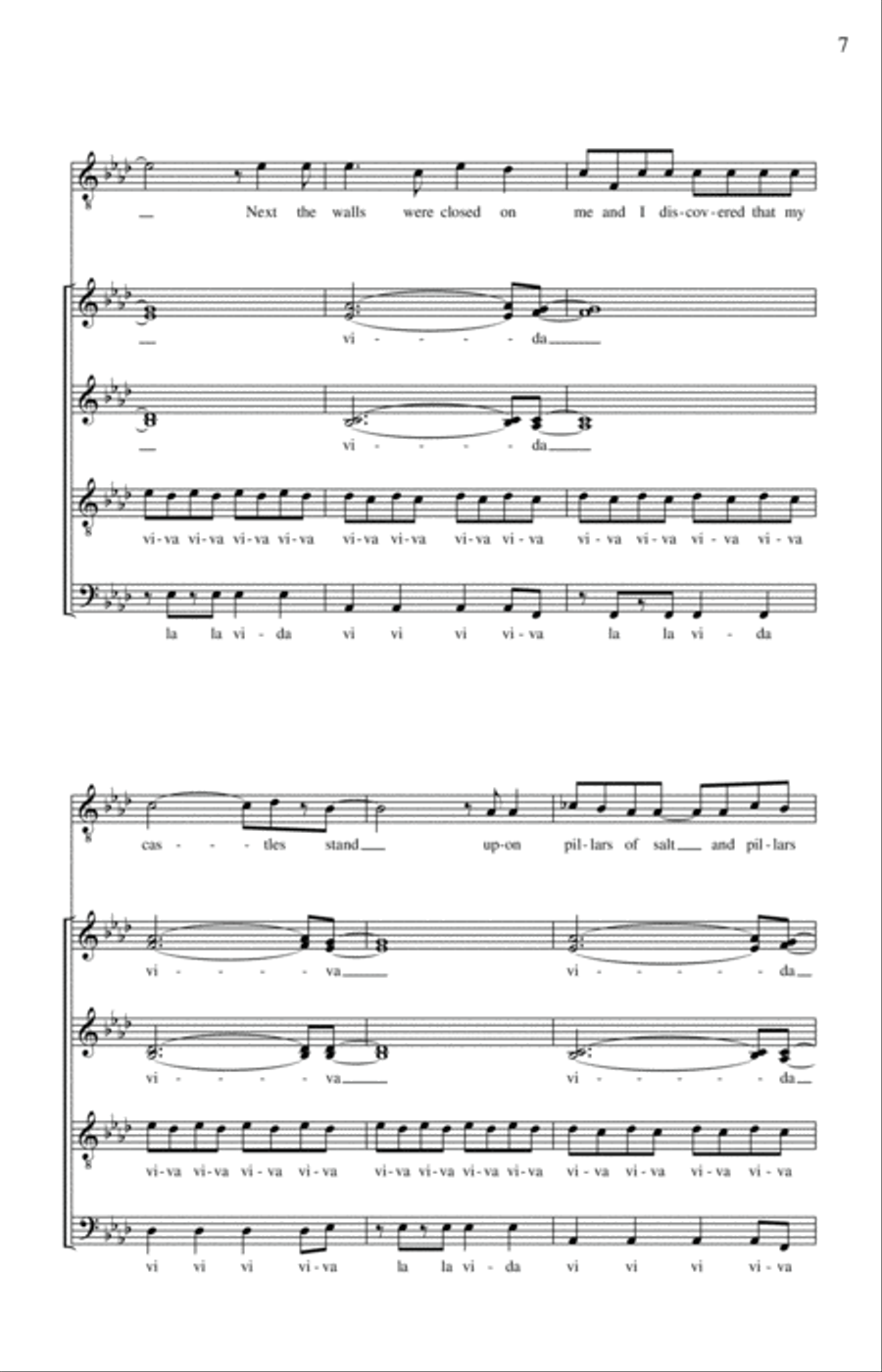 Viva La Vida (arr. Deke Sharon) 4-Part scores gallery preview page 5