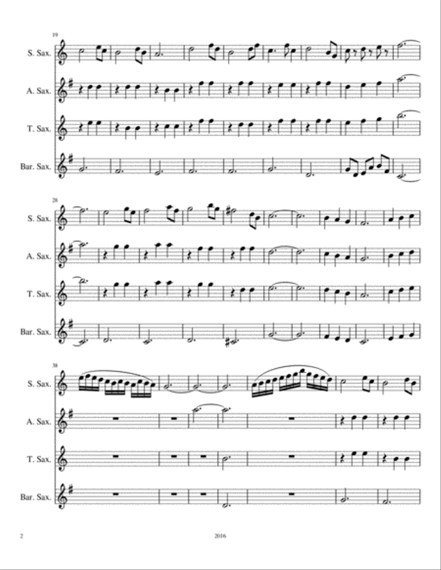 Saxophone Quartet No. 3 Saxophone Quartet scores gallery preview page 2