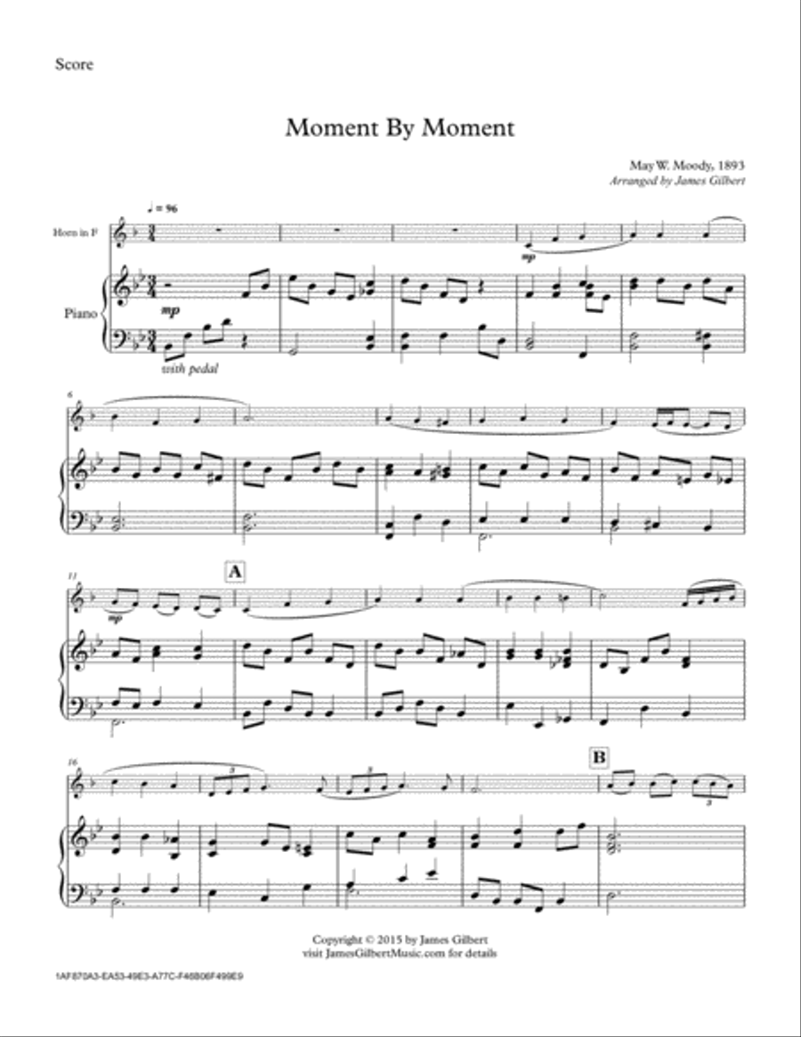 Moment By Moment Horn scores gallery preview page 1