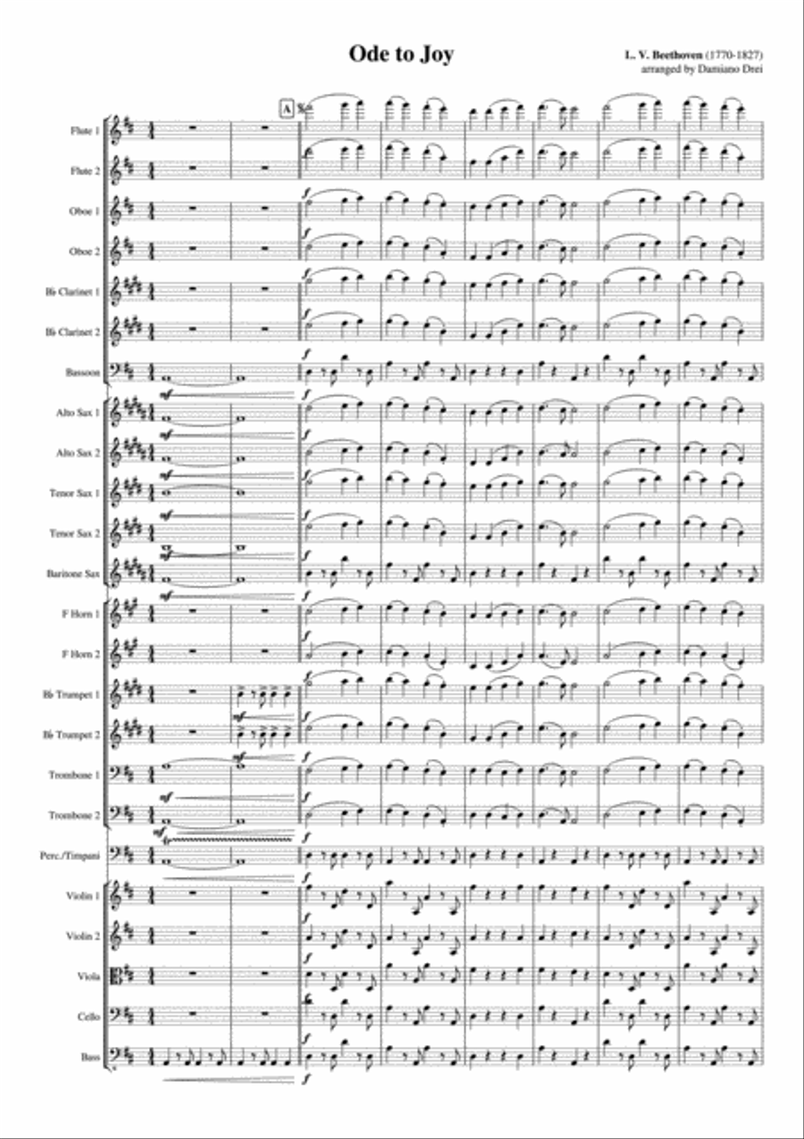 Ode to Joy (Europe Anthem) - Flexible instrumentation Full Orchestra scores gallery preview page 3