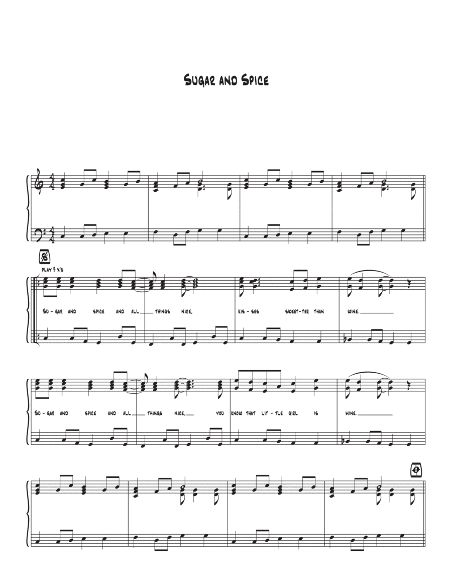 Sugar And Spice Voice scores gallery preview page 1