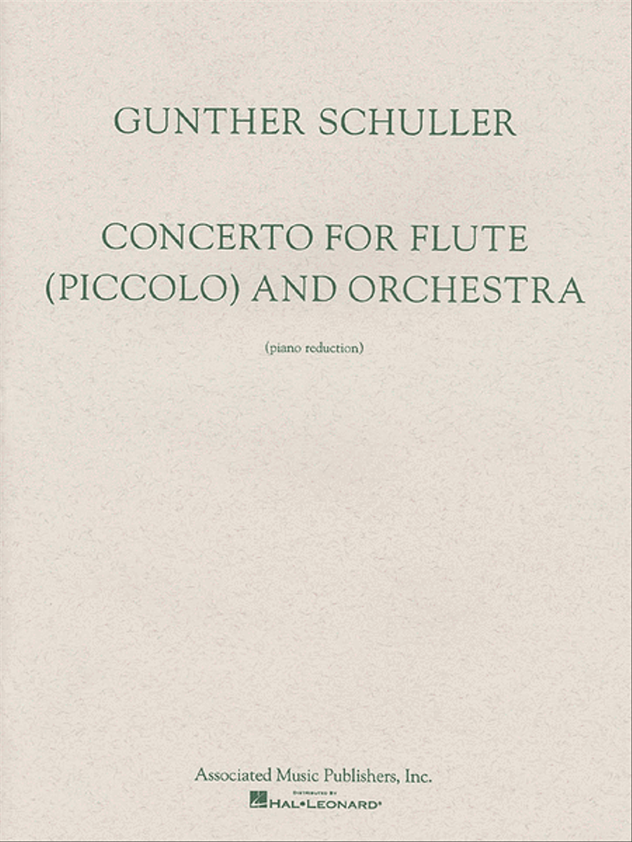 Concerto for Flute (Piccolo) and Orchestra by Gunther Schuller Orchestra - Sheet Music