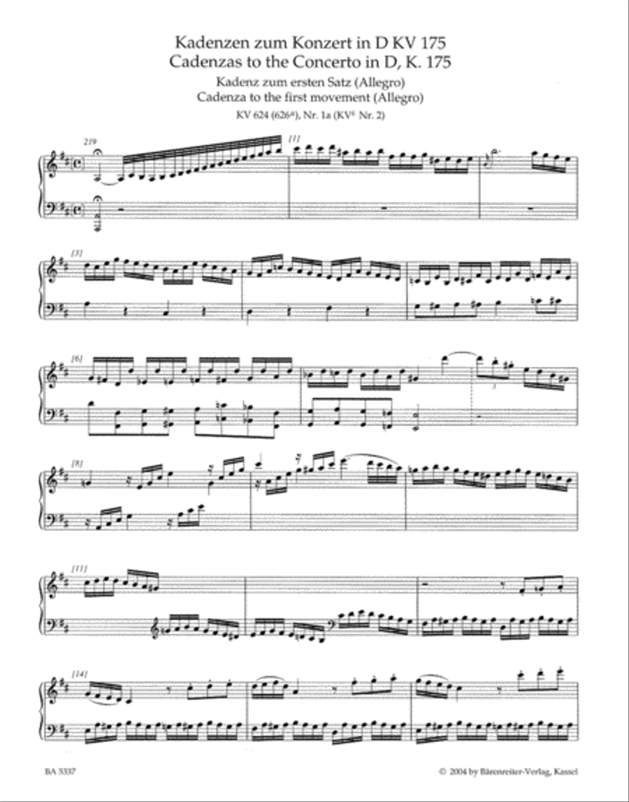 Cadenzas and Lead-ins to the Piano Concertos Piano Solo scores gallery preview page 2