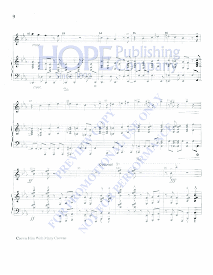 Crown Him with Many Crowns Percussion scores gallery preview page 10