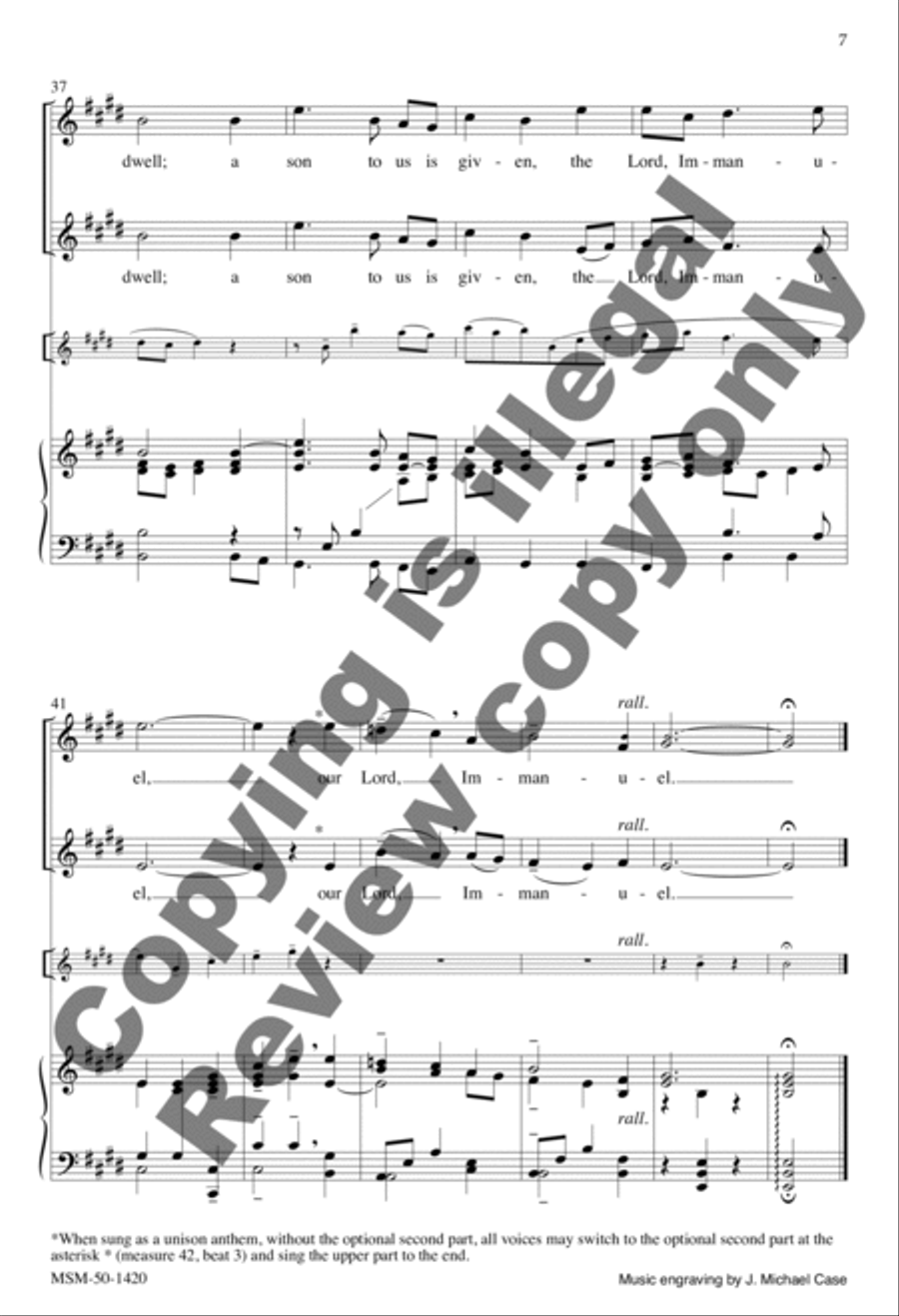 Kind Joseph Unison Choir scores gallery preview page 7