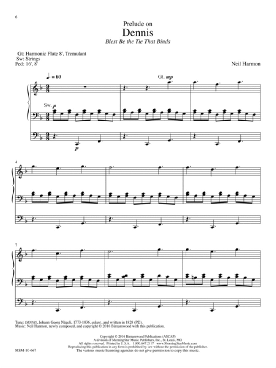 Blest Be the Tie That Binds Organ scores gallery preview page 1