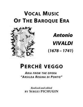 VIVALDI Antonio: Perchè veggo, aria from the opera "Arsilda Regina di Ponto", arranged for Voice an