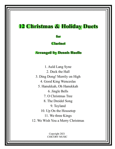 12 Christmas & Holiday Duets for Clarinet image number null