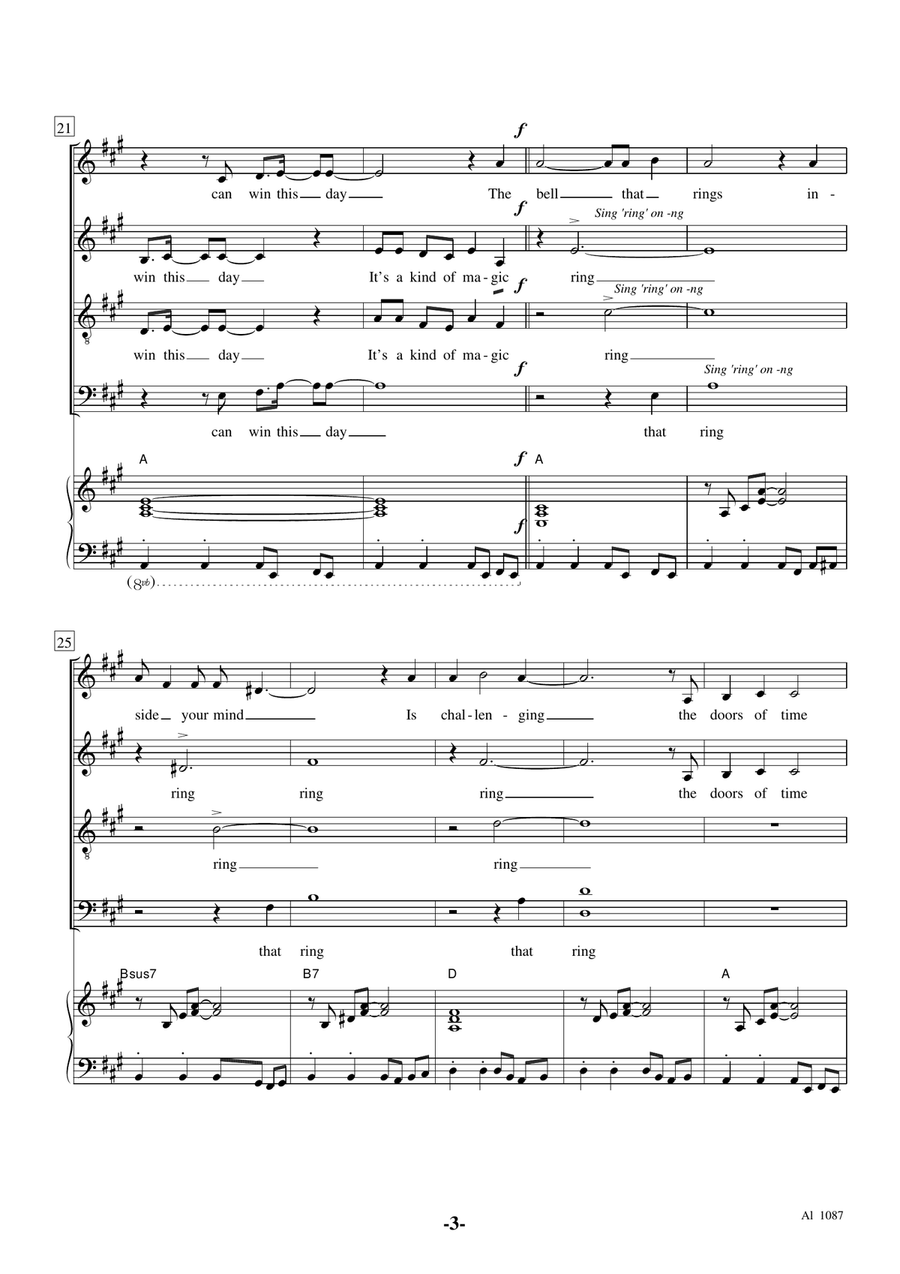 A Kind Of Magic 4-Part scores gallery preview page 3