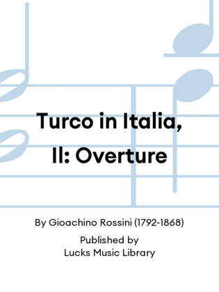 Book cover for Turco in Italia, Il: Overture