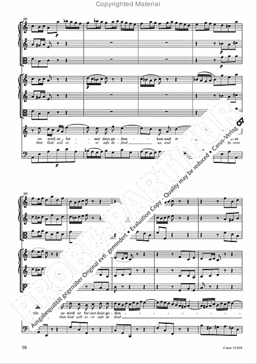 Rejoice! The passing year is ended (Gottlob! nun geht das Jahr zu Ende) 4-Part scores gallery preview page 18