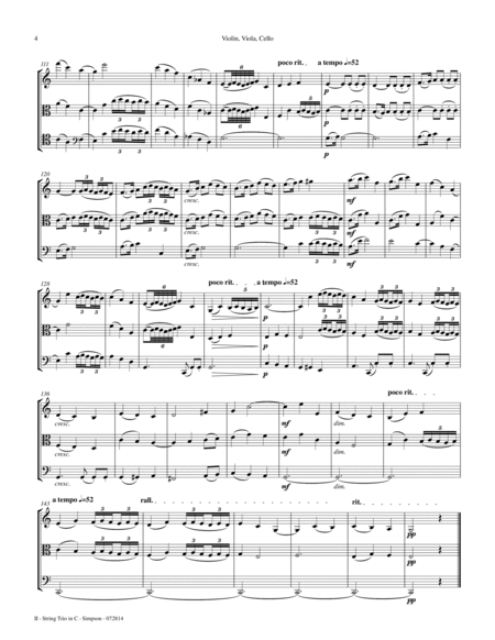 String Trio in C Major (Violin, Viola, Cello) 2nd Mvt. image number null