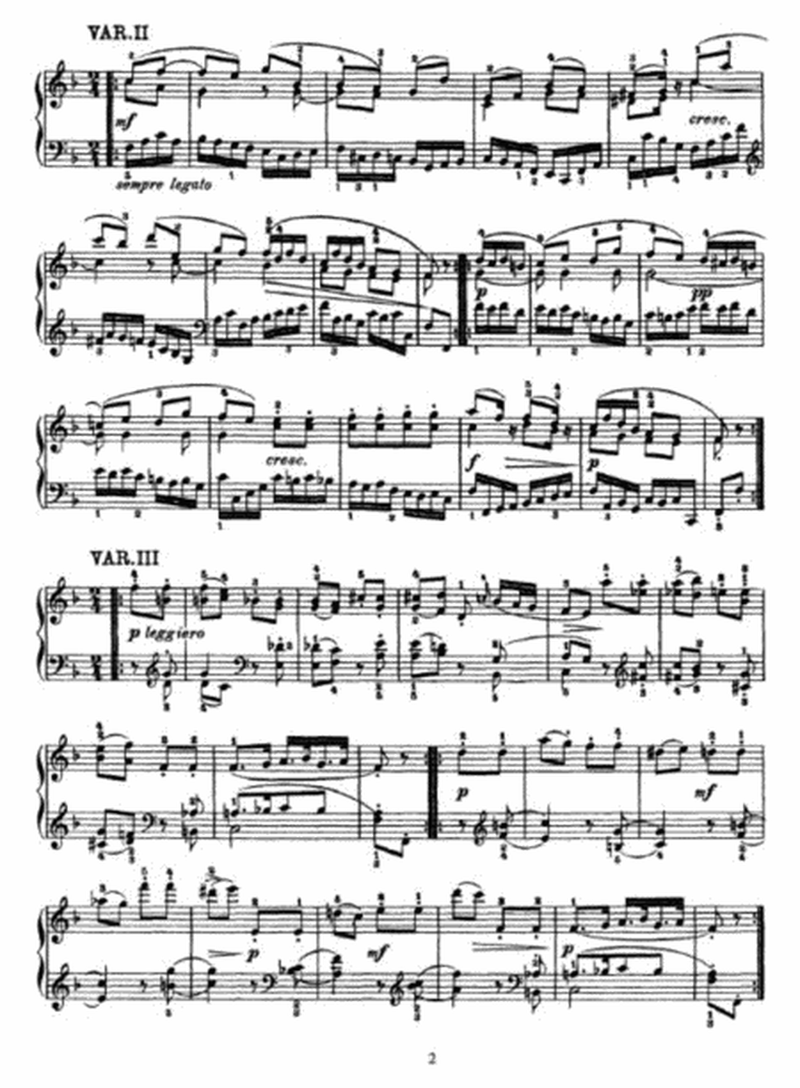 Mozart - 6 Variations on an original theme K. 54