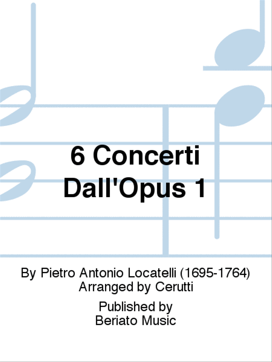6 Concerti Dall'Opus 1 Harpsichord scores gallery preview page 1