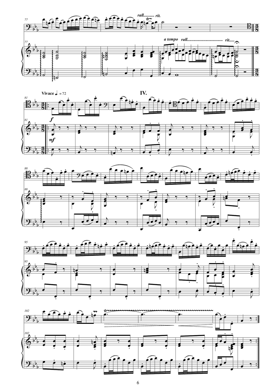 Telemann - Bassoon Sonata in E flat TWV 41EsA1 for Bassoon and Cembalo (or Piano) Bassoon scores gallery preview page 6