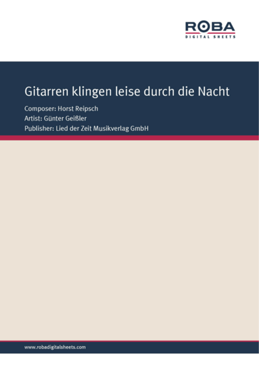 Gitarren klingen leise durch die Nacht Guitar scores gallery preview page 1