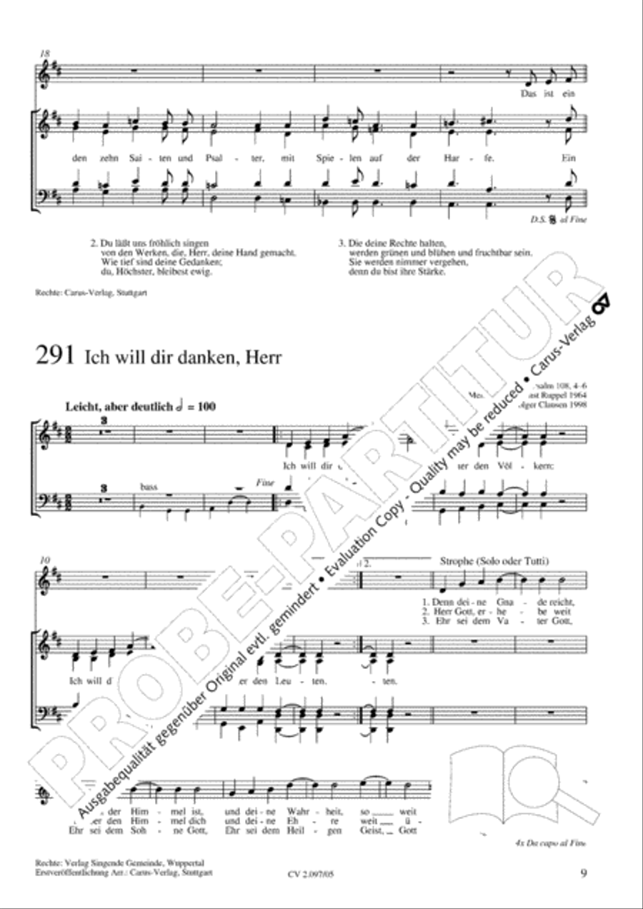 Pop-Chorbuch zum EG: Morning has broken Choir scores gallery preview page 10