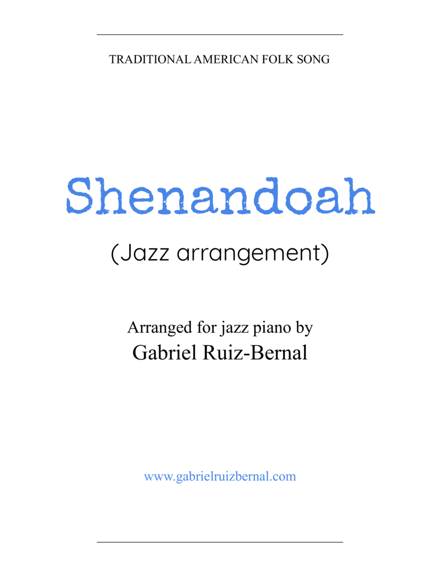 SHENANDOAH (jazz piano arrangement) Piano Solo scores gallery preview page 1