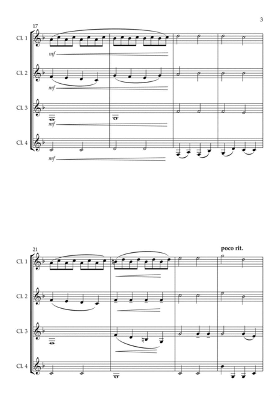 Over The Rainbow Woodwind Quartet scores gallery preview page 3