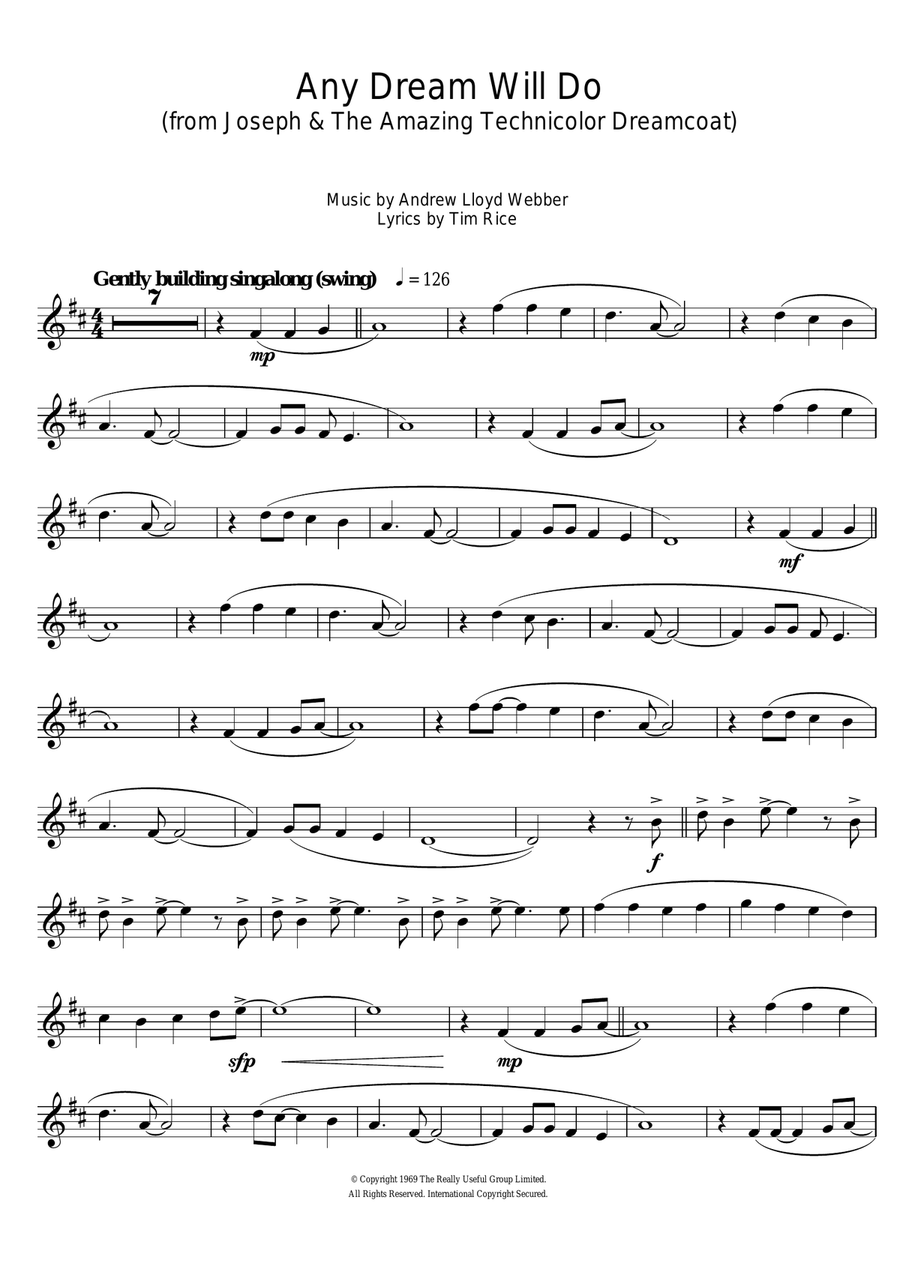 Joseph and the amazing technicolor dreamcoat music on sale