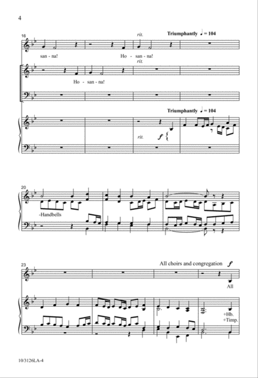 All Glory, Laud , and Honor 4-Part scores gallery preview page 2