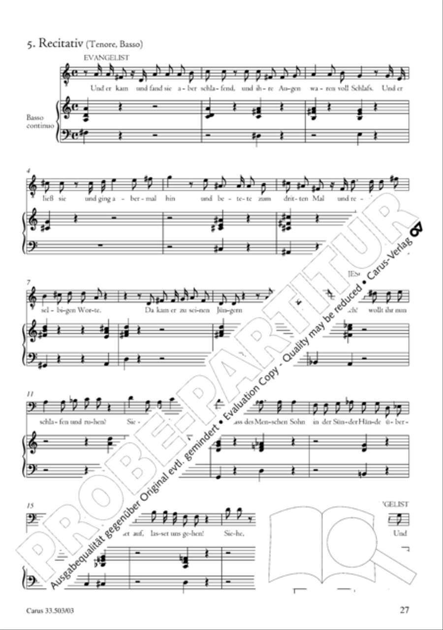 Passion according to St. Matthew (Passions-Musik nach dem Evangelisten Matthaus) SSATB scores gallery preview page 28