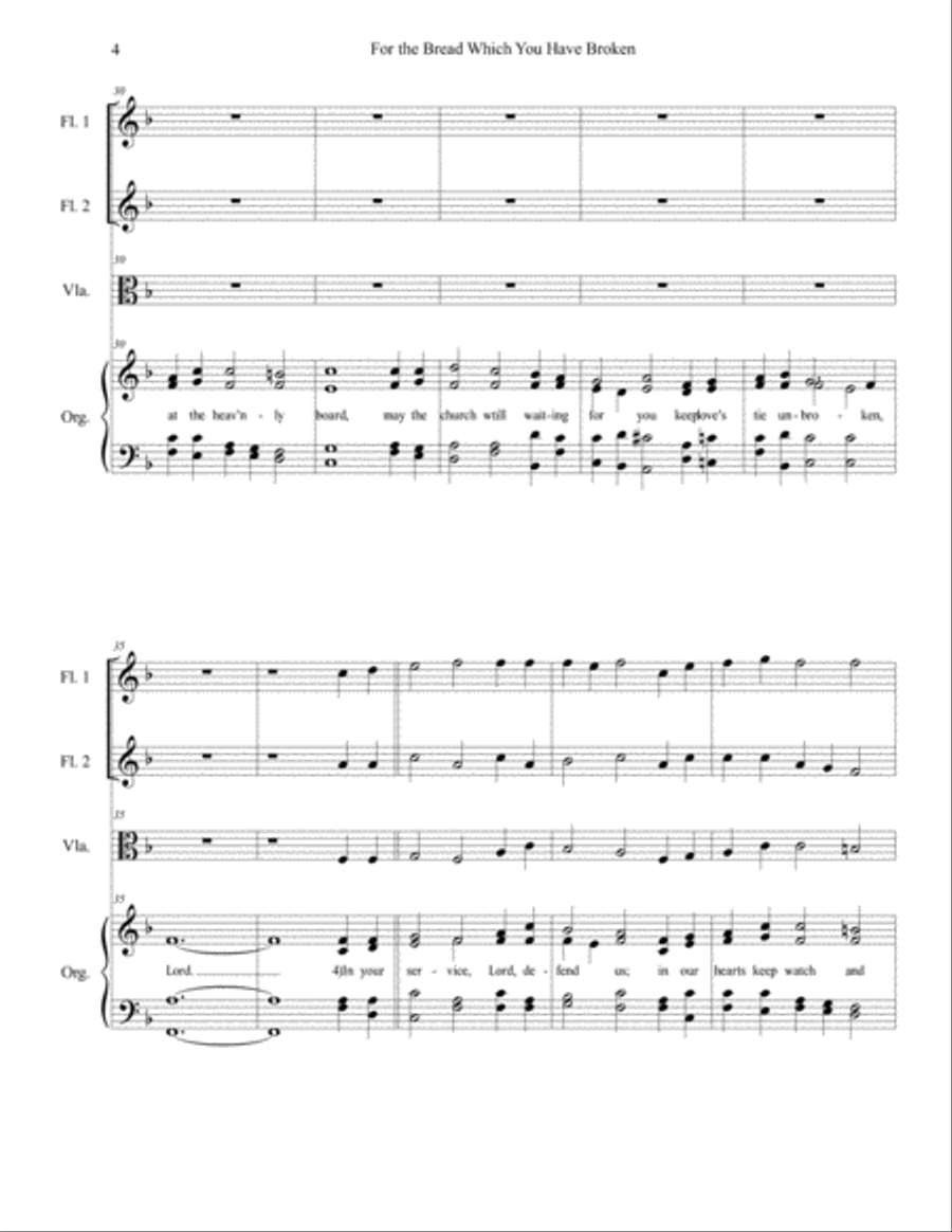 For the Bread Which You Have Broken, Hymn Setting Unison Choir scores gallery preview page 5