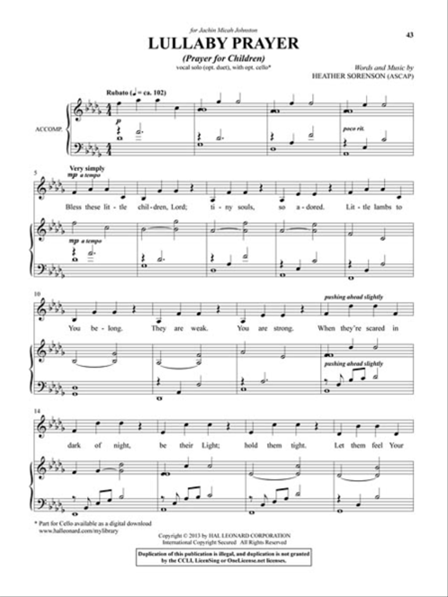 The Prayer Project The Prayer Project Voice Solo scores gallery preview page 6