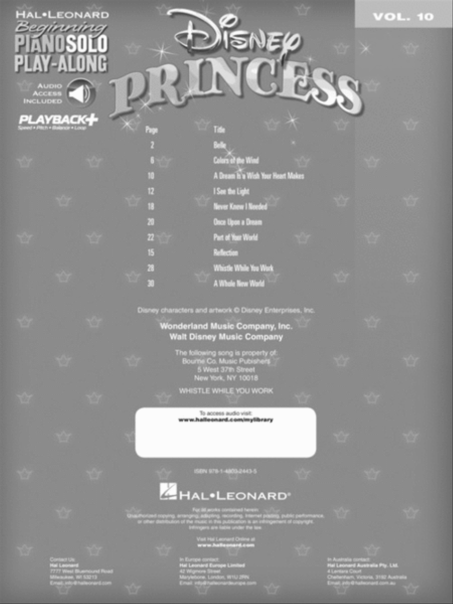 Disney Princess Piano Solo scores gallery preview page 6