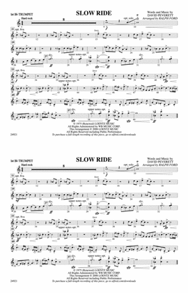 Slow Ride: 1st B-flat Trumpet
