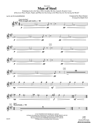Man of Steel, Suite from: E-flat Alto Saxophone