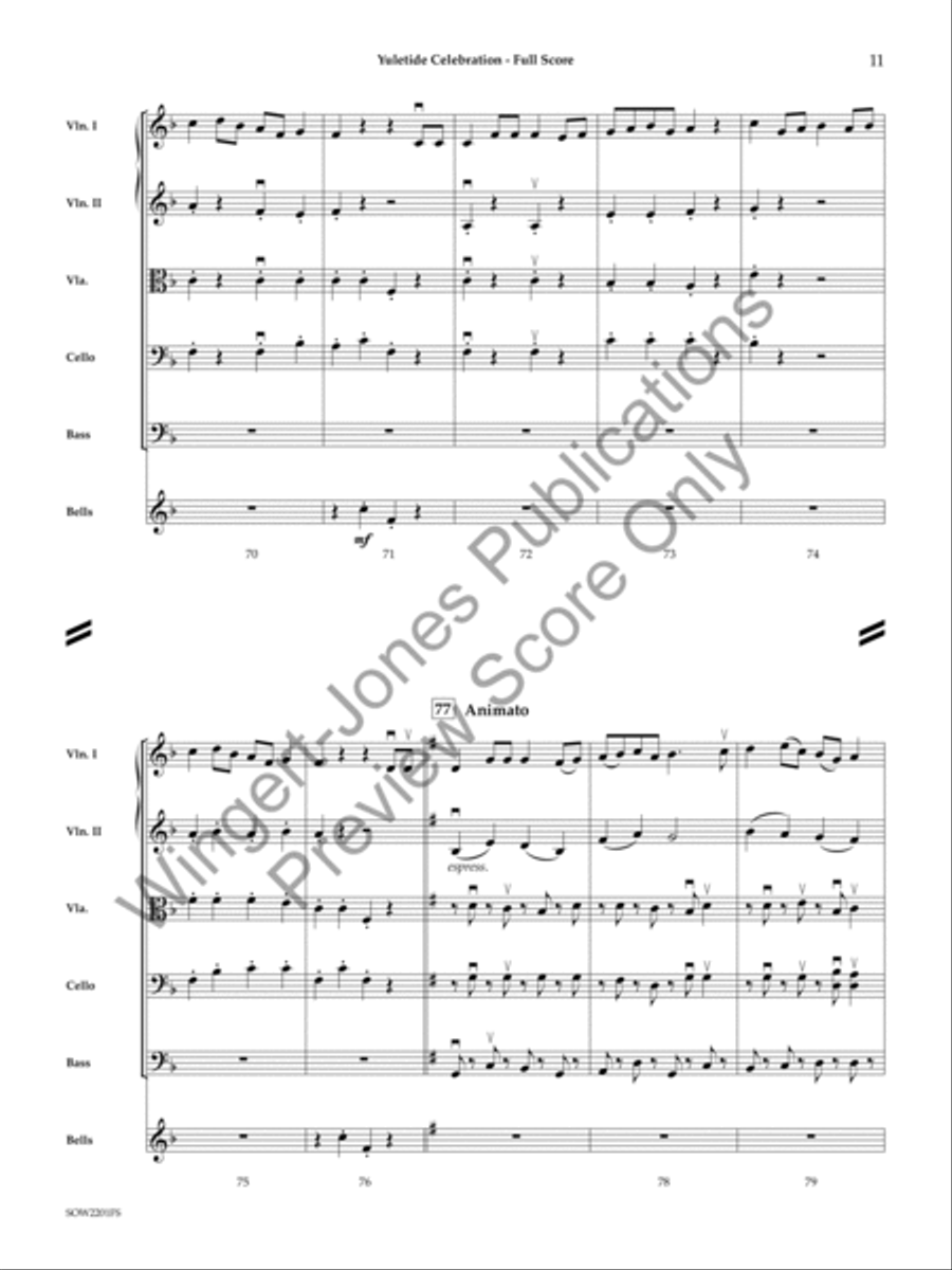 Yuletide Celebration String Orchestra scores gallery preview page 10