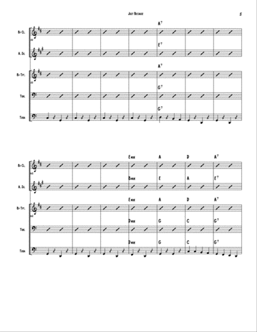 Just Because Small Ensemble scores gallery preview page 5
