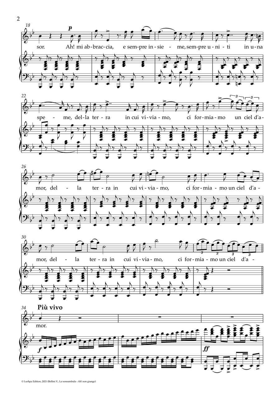 Ah! non giunge Piano, Vocal scores gallery preview page 4