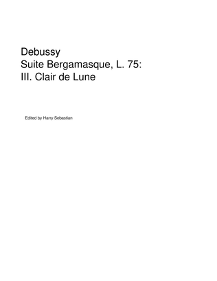 Book cover for Debussy - Clair de Lune ( Piano Solo)