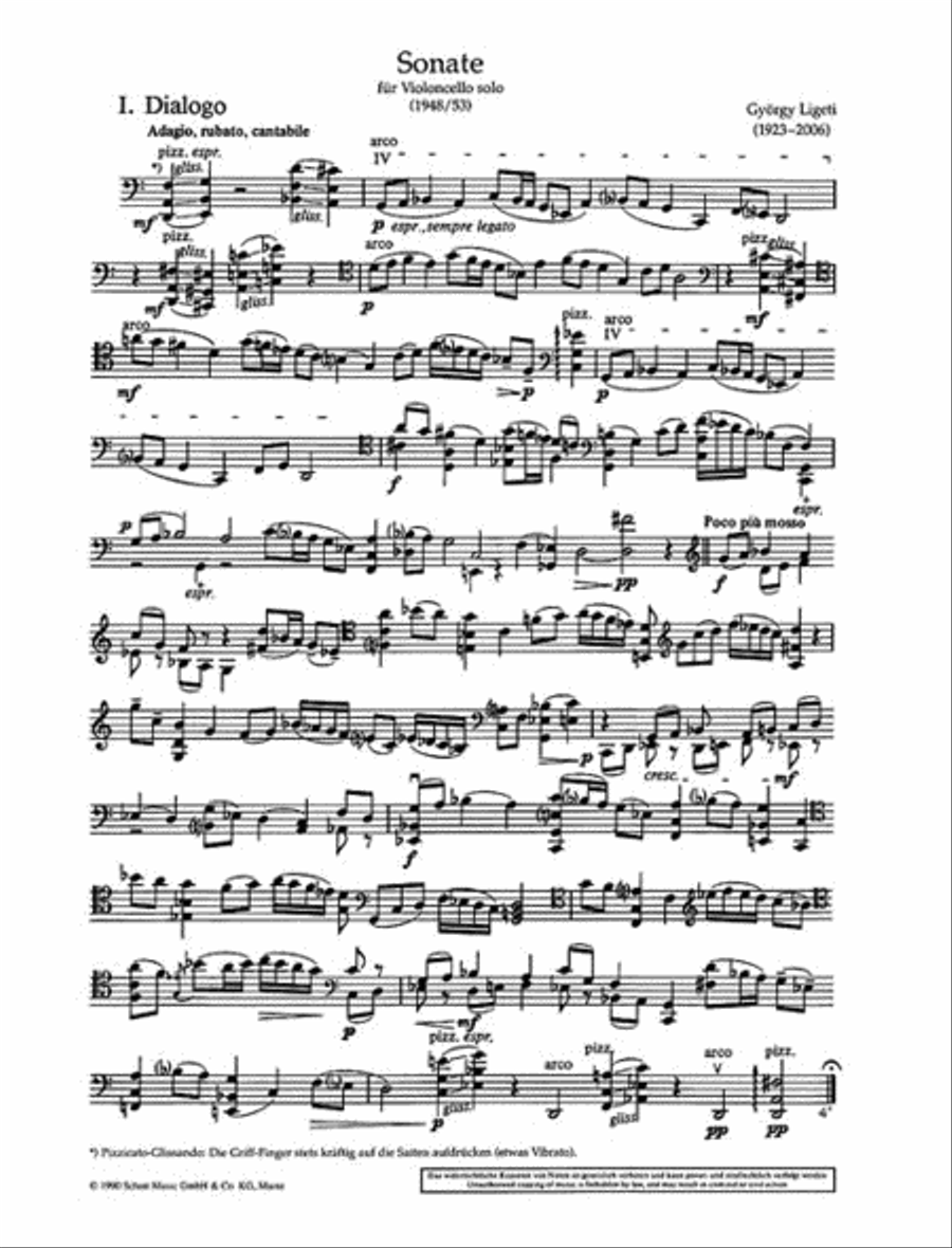 Cello Sonata Cello Solo scores gallery preview page 2