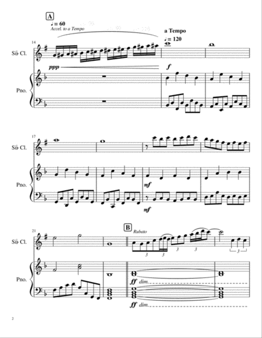 Primavera Vibrante Bb Clarinet Solo B-Flat Clarinet scores gallery preview page 2