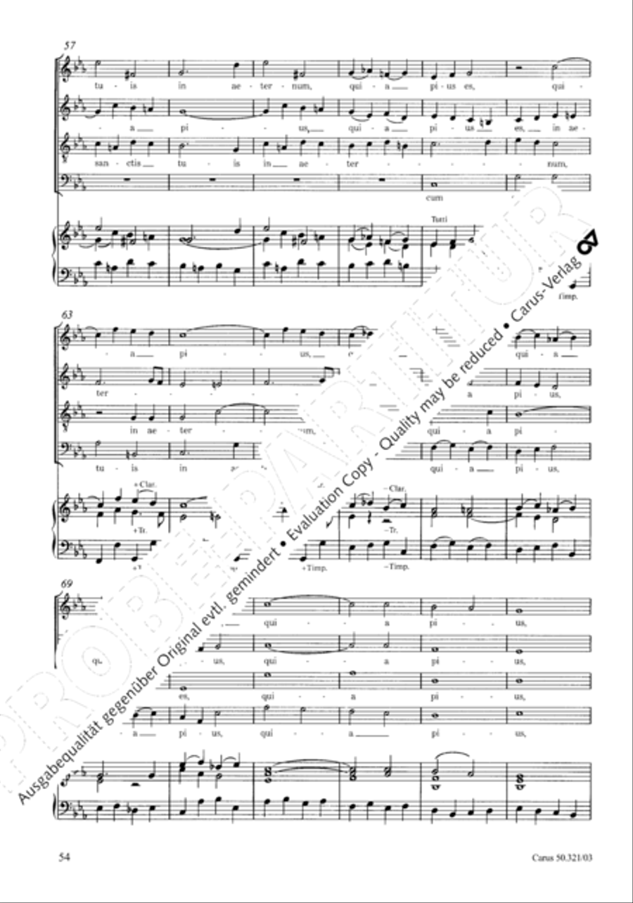 Requiem in C minor 4-Part scores gallery preview page 61
