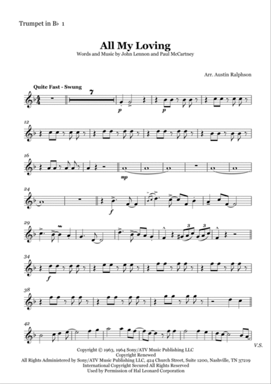 All My Loving All My Loving Brass Ensemble scores gallery preview page 3