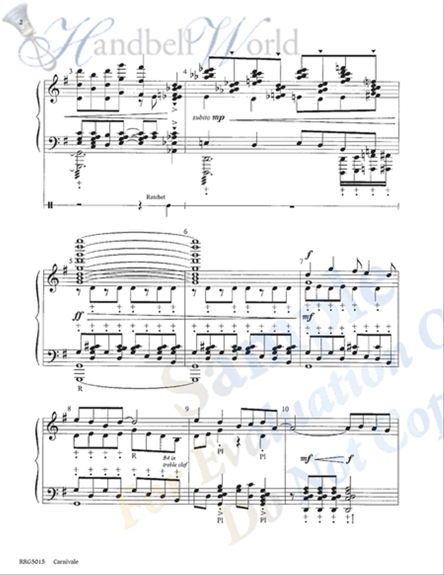 Carnivale Handbell Choir scores gallery preview page 2