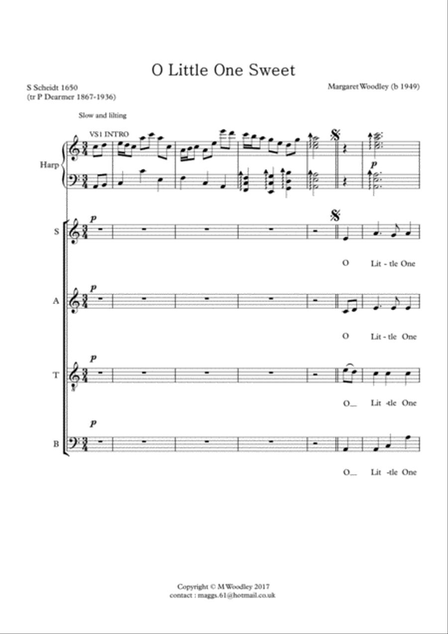 O Little One Sweet (Xmas Carol) Choir scores gallery preview page 2