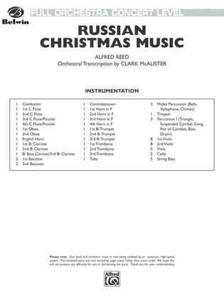 Russian Christmas Music: Score