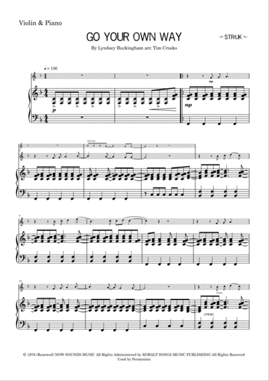 Go Your Own Way Violin Solo scores gallery preview page 2