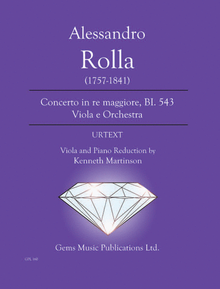 Alessandro Rolla : Concerto in re maggiore, BI. 543 Viola e Orchestra