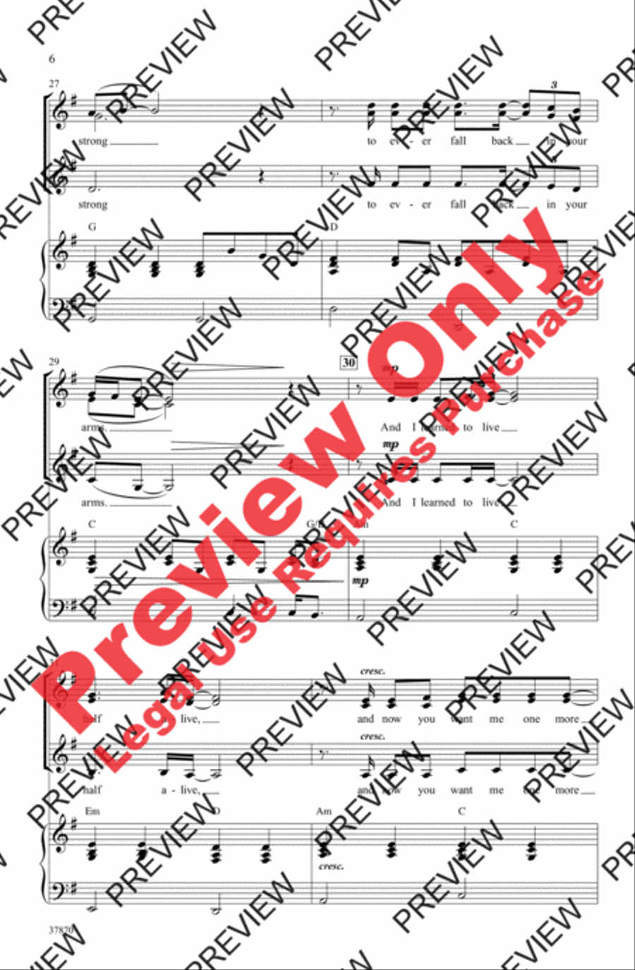 Jar of Hearts Women's Choir scores gallery preview page 6