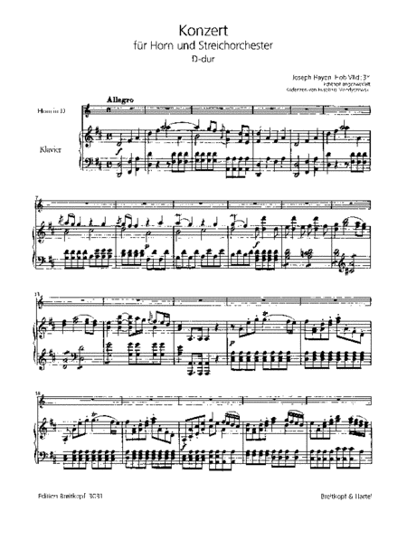 Horn Concerto in D major Hob VIId:3