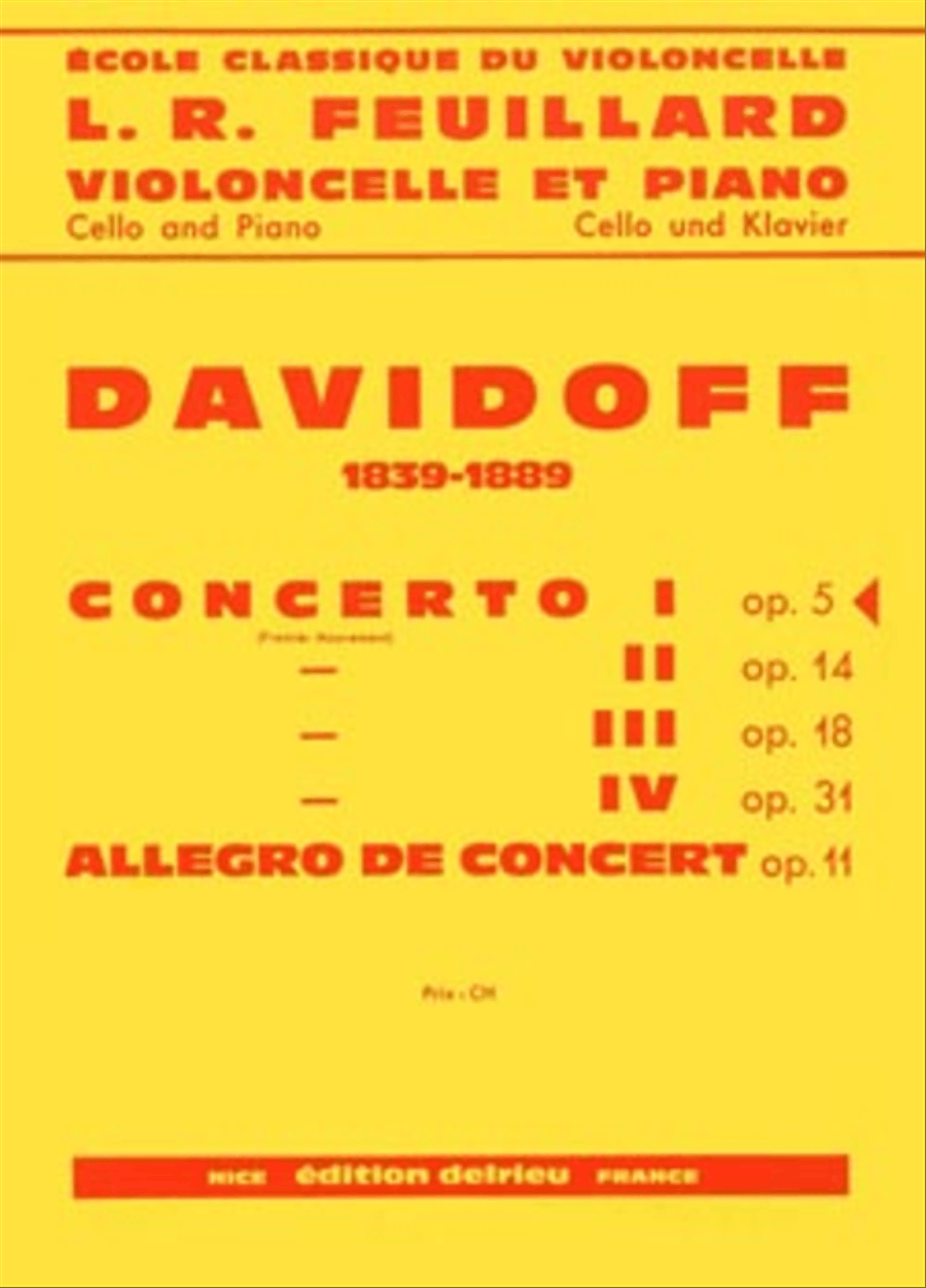 Concerto No. 1 Op. 5 en Si min. Piano Accompaniment scores gallery preview page 1