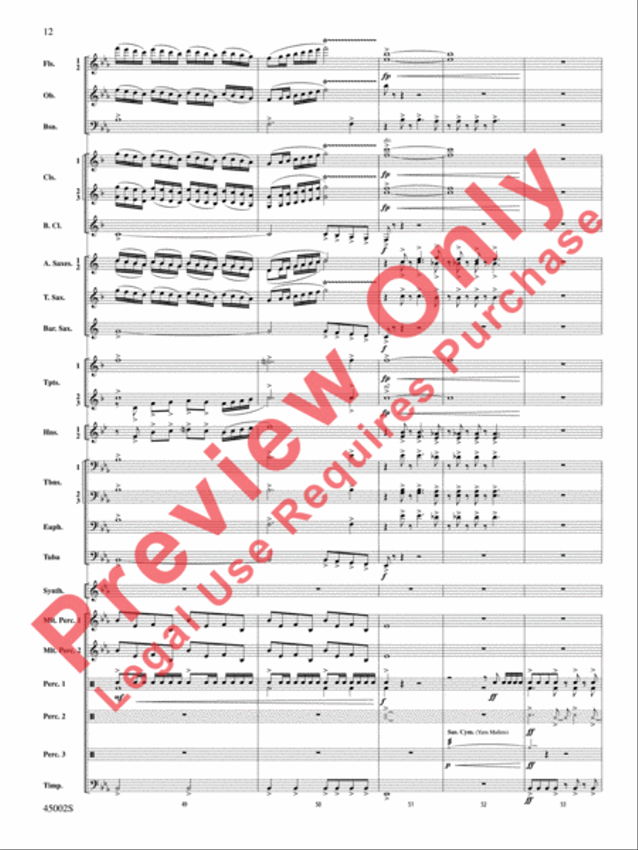 Winds of Change Concert Band scores gallery preview page 13